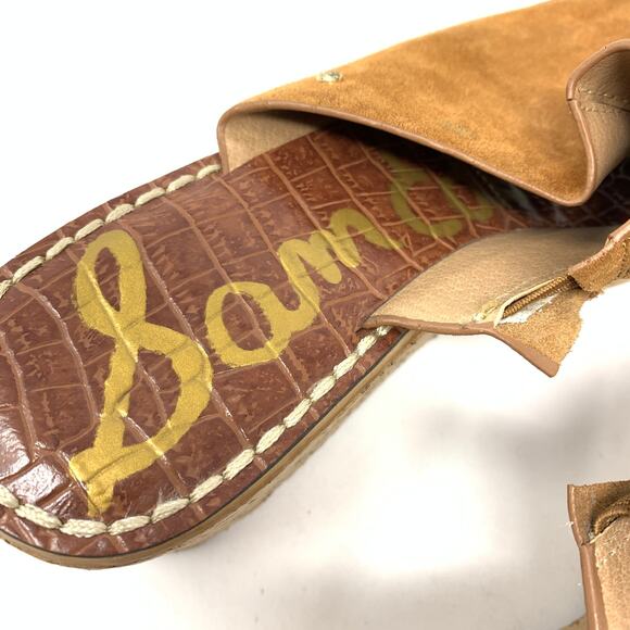 Sam Edelman Women's Size 8 Ranger Wedge Platform Sandals Brown Suede Leather - Picture 7 of 7